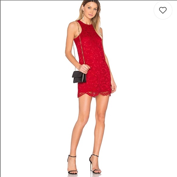 NWT Lovers & Friends Caspian Shift Dress Red - Picture 2 of 8